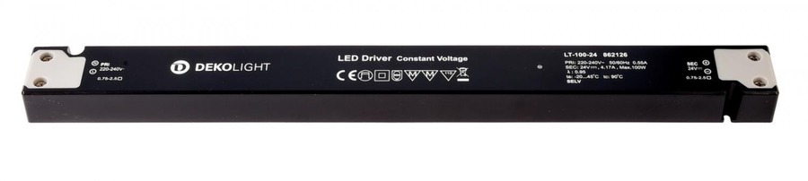 Stabilizované napětí - IMPR 862126 Deko-Light napájení LONG-FLAT LT-100-24 konstantní napětí 0-417 mA IP20 24V DC 100W - foto 1