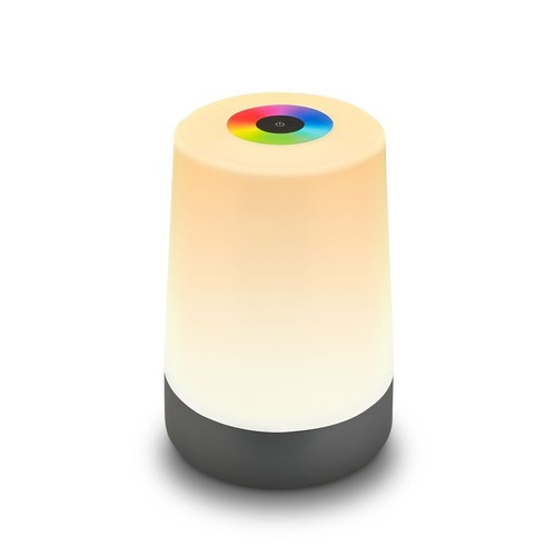 Stolní lampy dekorační - BRILO 7554015 Nubsi stolní lampička - 2,8W, 280lm, nabíjecí, LED, stmívatelné, RGB+W, antracit mat - BRILO - foto 1