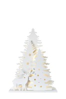 Interiérové dekorace - MAR 706306 Madera vanoční bílá dekorace na stůl - Markslöjd