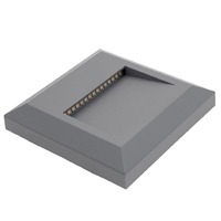 LED krokové svetlá - LED krok světlo čtverec šedá