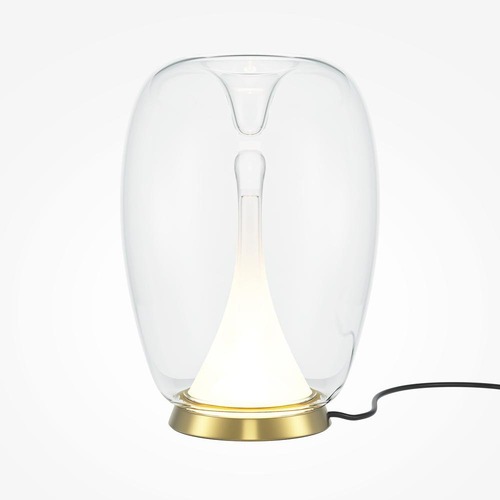 Stolní lampy dekorační - M MOD282TL-L15G3K1 Stolní lampa Splash 3000K 9W teplá bílá 800lm zlatá hliník/průhledné sklo - MAYTONI - foto 1