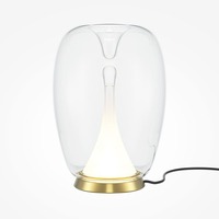 Stolní lampy dekorační - M MOD282TL-L15G3K1 Stolní lampa Splash 3000K 9W teplá bílá 800lm zlatá hliník/průhledné sklo - MAYTONI