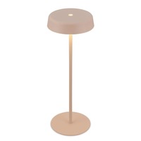 Stolní lampy dekorační - BRILO 7668011 BRILONER Pala stolní lampička - 2W, 200lm, bezdrátová, LED, dotykový vypínač, stmívatelné, béžová 7668011