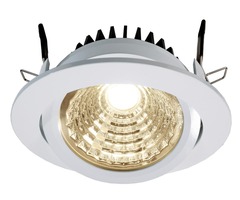 Kruhová - IMPR 565067 Kapego COB Downlight výklopný 12W 3000K bílá 350mA - LIGHT IMPRESSIONS