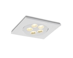 Hranatá - RED R10292 ELEKTRA čtvercová zápustná bílá 230V/350mA LED 5x1W 3000K - RED - DESIGN RENDL
