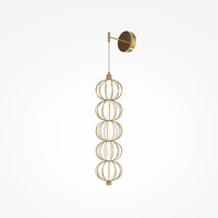 Dekorativní - M MOD216WL-L10G3K Nástěnné svítidlo Golden Cage 3000K 10W teplá bílá 1100lm zlatá kov designové - MAYTONI