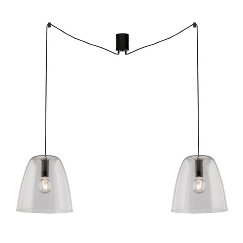 Dekorativní - FAN I-ARES-S2-TR Závěsné svítidlo Ares, průhledné, 2 x E27, 35 x 250 cm - FANEUROPE - foto 1