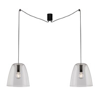 Dekorativní - FAN I-ARES-S2-TR Závěsné svítidlo Ares, průhledné, 2 x E27, 35 x 250 cm - FANEUROPE