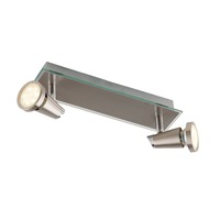Bodová - FAN SPOT-MIAMI 02 Spotové svítidlo SPOT LED MIAMI chrom/nikl 2xGU10 LED 5 W 400 LM 2700 K 28x7x14,5 cm - FANEUROPE