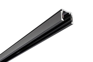 Lišty a příslušenství - IMPR 720003 Deko-Light 1-fázový kolejnicový systém, D One přisazená lišta 1m, 220-240V černá RAL 9011 1000 mm - LIGHT IMPRESSIONS