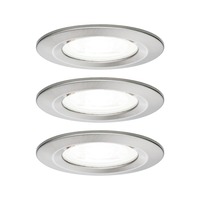 Koupelnová - P 92979 Vestavné svítidlo LED Nova kruhové 3x6,5W GU10 kov kartáčovaný 4000K nevýklopné - PAULMANN