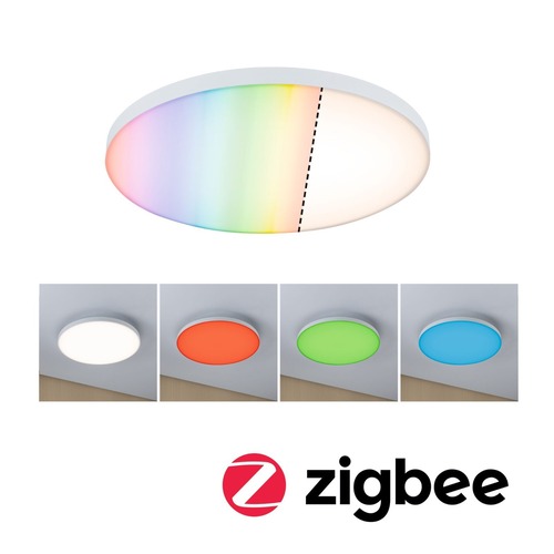 Kruhová - P 79897 LED Panel Smart Home Zigbee Velora kruhové 400mm RGBW bílá stmívatelné - PAULMANN - foto 1