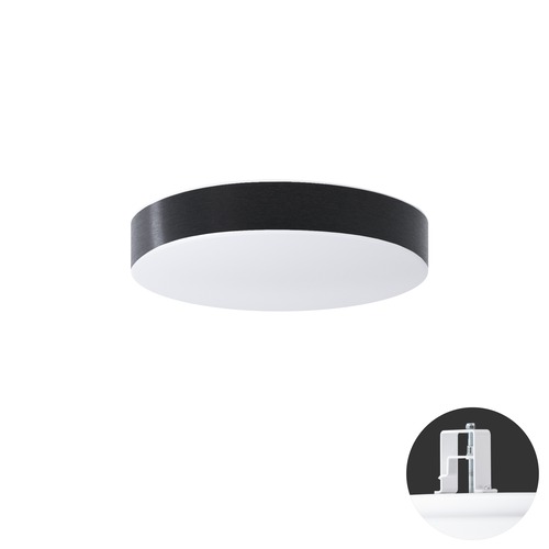 Koupelnová - OS DEL69862 DELIA CV1 stropní/nástěnné plastové polovestavné svítidlo bílá / černá IP44 4000 K 18W LED DALI - OSMONT - foto 1