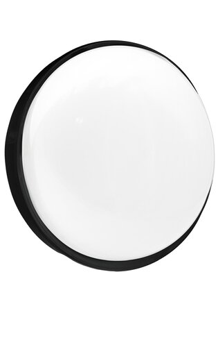 Nástěnná - CEN SMRN-242240 SIMPLY LED stropní svítidlo venkovní černé kulaté 24W 4000K 1920lm CB IP65  - CENTURY - foto 1