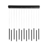 Dekorativní - FAN LED-PYPE-SQ13-NER Závěsné svítidlo LED PYPE černá 65 W 6110 lm CCT 107,5 x 200 cm - FANEUROPE