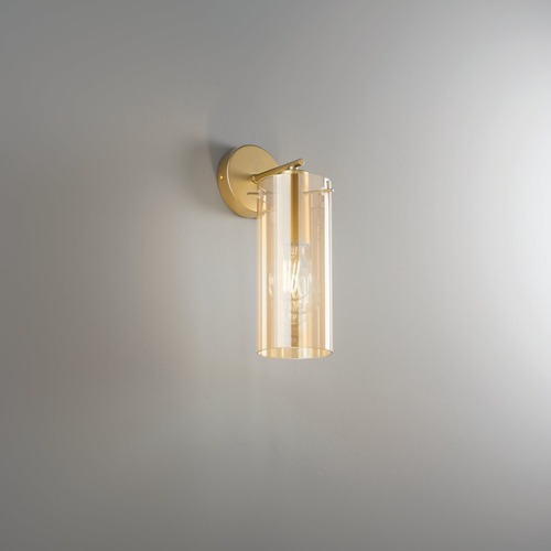 Dekorativní - FAN I-MAGIC-AP1-ORO Nástěnné svítidlo Magic, zlatá/jantar, 1 x E27, 15,5 x 15,5 x 30,3 cm - FANEUROPE - foto 1