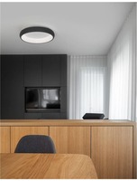 Kruhová - NV 8105616 Stropní svítidlo ALBI černý hliník a akryl LED 32W 230V 3000K IP20 stmívatelné - NOVA LUCE
