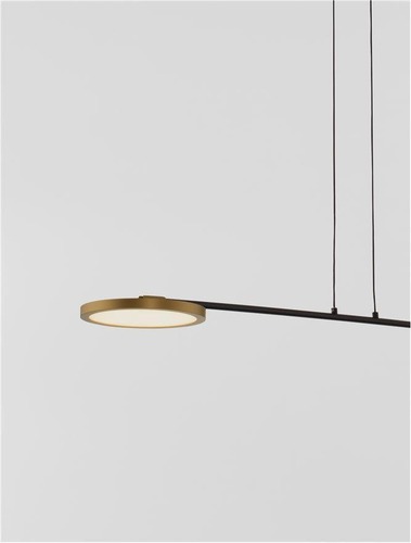 Podélná - NV 9695253 Závěsné svítidlo SCOPE černá a zlatá LED 19.4W 3000K stmívatelné - NOVA LUCE - foto 1