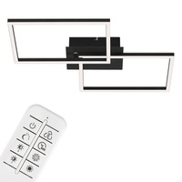 Hranatá - BRILO 3149-015 LED CCT rám 50 cm 2x15W 1650lm černá - BRILO