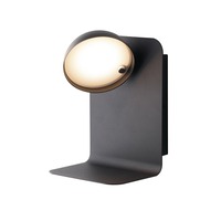 Bodová - FAN I-BOING-AP NER Nástěnné svítidlo LED Boing, nastavitelné, černé, s USB 2 A, 5 W, 500 lm, 4000 K, 14 x 13 x 19 cm - FANEUROPE