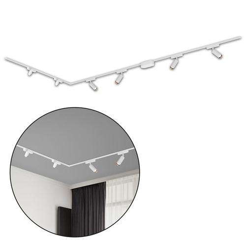 Lištové Briloner 48V - BRILO 8036066 Luxtrail lištový systém, 4x LED spoty, 2x LED svítidlo, do L, bílá - BRILO - foto 1