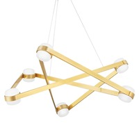 Dekorativní - HVLG 2738-AGB-CE Závěsné svítidlo ORBIT mosaz/sklo staromosaz/opál LED 35W 3000K stmívatelné - HUDSON VALLEY
