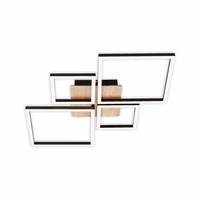 Hranatá - BRILO 3128-014 LED rám 75 cm 2x44W 4000lm černá - BRILO