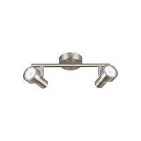 Bodová - BRI 2843-022 Bodové svítidlo 27,5 cm 2xGU10 500lm 6W matný nikl - BRILONER