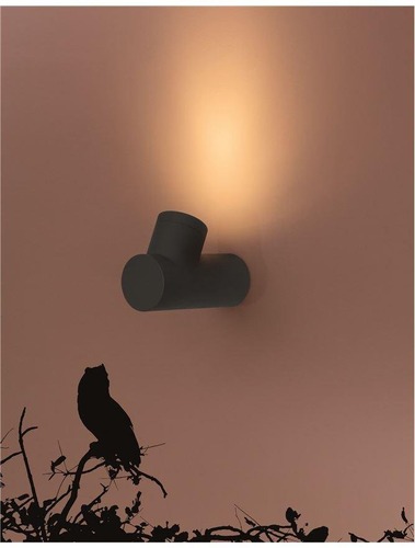 Nástěnná - NV 9291701 Venkovní nástěnné svítidlo RAMO tmavě šedý hliník skleněný difuzor GU10 1x7W 220-240V IP65 bez žárovky - NOVA LUCE - foto 1