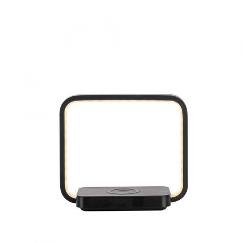 Stolní lampy dekorační - LD 11019-18 LED stolní lampa černá, bezdrátové nabíjení telefonu, dotykový vypínač, stmívatelné 3000K - JUST LIGHT - foto 1