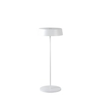 Na stůl - FAN LED-COCKTAIL-BCO Nabíjecí venkovní stolní svítidlo COCKTAIL bílá, kov, 2,2 W, 192 lm, 3000 K, stmívatelné, IP54, 29,5 x 12 cm - FANEUROPE