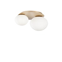 Dekorativní - FAN I-RIPPLE-PL2-ORO Stropní přisazené svítidlo Ripple zlatá, 2xE27, 45 x 21,5 cm - FANEUROPE