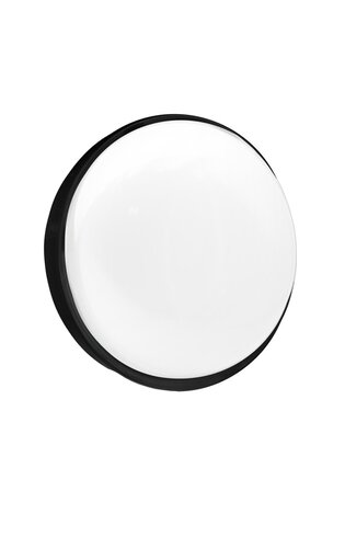 Nástěnná - CEN SMRN-161740 SIMPLY LED stropní svítidlo venkovní černé kulaté 16W 4000K 1280lm CB IP65  - CENTURY - foto 1
