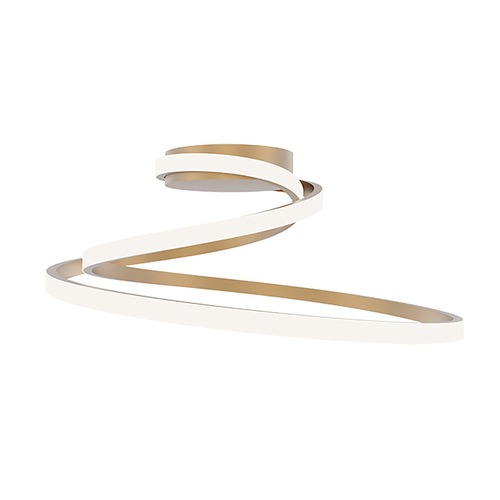 Kruhová - FAN LED-COASTER-PL-ORO Stropní LED svítidlo COASTER zlatá, 40 W, 5440 lm, CCT, 50 x 4 x 22 cm - FANEUROPE - foto 1
