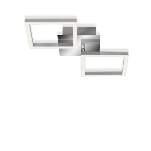 Hranatá - BRILO 3207018 LED stropní svítidlo, 47 cm, 1200 LM, 16 W, hliník-chrom (starý kód: BRILO 3207-018) - BRILO - foto 1