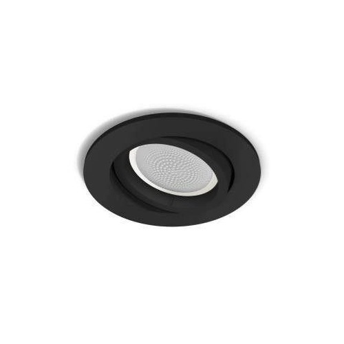 Kruhová - PH 8720169318915 Hue WACA Centura podhledové LED svítidlo GU10 5,7W 350lm 2000-6500K RGB IP20 kulaté, černé - PHILIPS - foto 1