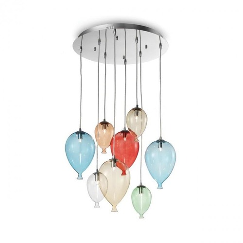 Vícečetná - ILUX 100944 Závěsné svítidlo Ideal Lux Clown SP8 color 100944 barevné 50cm   - IDEALLUX - foto 1