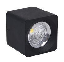 Hranatá - CEN QBNE-1511240 Stropní SVÍTIDLO LED QUBE ČERNÉ 112x112x123mm 15W/230VAC 4000K 1350Lm 45d IP20  - CENTURY