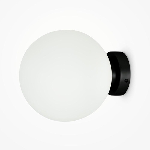 Dekorativní - M MOD321WL-01B1 Nástěnné svítidlo Basic form E14 40W opálové sklo černý kov - MAYTONI - foto 1