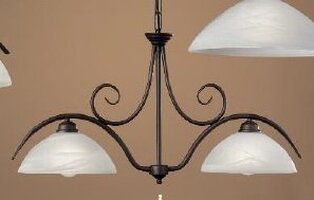 Vícečetná - OR LU 1669/2 Závěsné svítidlo 2x60W E27 antik/sklo, délka 71cm, výška 39cm - ORION