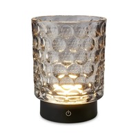 Stolní lampy dekorační - BRILO 7560014 Sunora LED stolní lampička bezdrátová IP44, stmívatelné, dotykový vypínač, šedá - BRILO