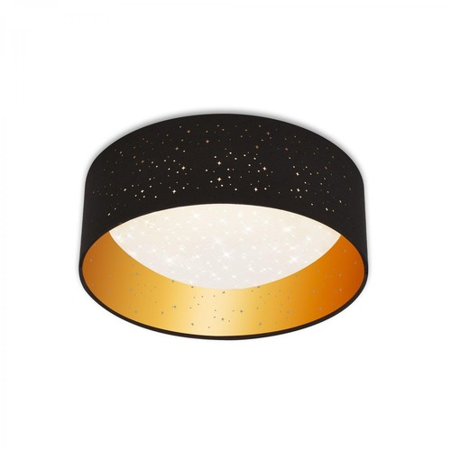 Kruhová - BRILO 3482-015 LED stropní svítidlo hvězdné nebe, pr. 32 cm, 12 W, černá-zlatá - BRILO - foto 1
