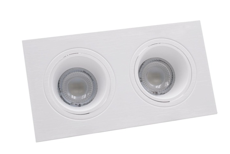 Hranatá - CEN KLISL2 SPOT KLIK obdélnikový dvojitý pro 2x MR16 nebo GU10 IP20 - CENTURY - foto 1