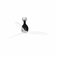 Ventilátory - FARO 32027 MINI ETERFAN M, černá/transparentní, stropní ventilátor s DC motorem - FARO