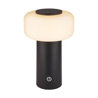 Stolní lampy dekorační - BRILO 7580015 Juna stolní lampa - 1,8W, 210lm, nabíjecí, LED, stmívatelné, dotykový vypínač, teplá bílá, antracit - BRILO