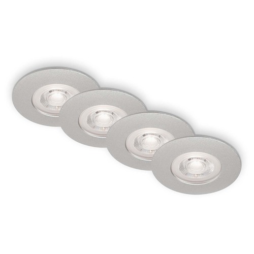 Kruhová - BRILO 7999-044 LED vestavná svítidla, pr.9 cm, 4x LED, 4,9 W, 480 lm, matný chrom - BRILONER - foto 1