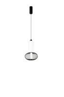 Vícečetná - FAN LED-INKAS-S2-NER Závěsné LED svítidlo Inkas (černé, sklo) 16 W, 1860 lm, CCT 3000 / 3500 / 4000 K, rozměry 25 x 215 cm - FANEUROPE