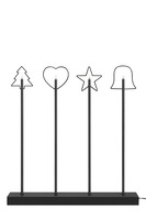 Interiérové dekorace - MAR 705255 Ginger černý vánoční svícen - Markslöjd