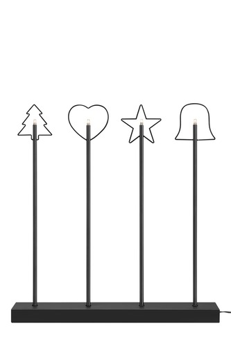 Interiérové dekorace - MAR 705255 Ginger černý vánoční svícen - Markslöjd - foto 1