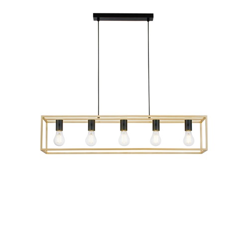 Dekorativní - FAN I-KIMERA-S5 Závěsné svítidlo Kimera, černá/zlatá, 5 x E27, 100 x 150 cm - FANEUROPE - foto 1